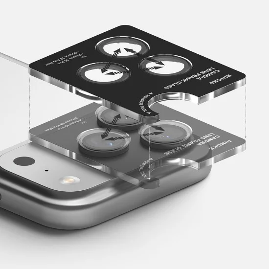 Протектор за камера за iPhone 18 Pro / iPhone 18 Pro Max - Camera Lens Frame Glass (2 pack) - Ringke - Прозрачен