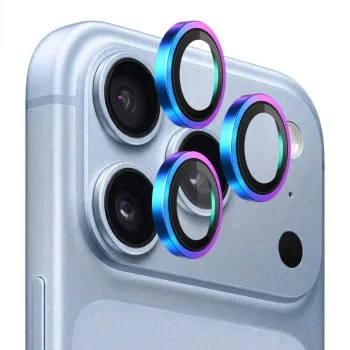 Протектор за камера за iPhone 18 Pro / iPhone 18 Pro Max - Original Metal Frame Lens Glass - Blueo - Цветен