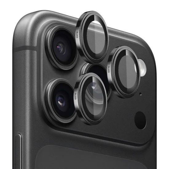 Протектор за камера за iPhone 18 Pro / iPhone 18 Pro Max - Sapphire Crystal Original Lens Protector - Blueo - Черен