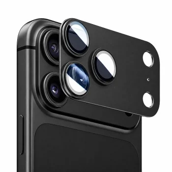 Протектор за камера за iPhone 18 Pro - Integrated Metal Camera Lens Protector - Blueo - Черен