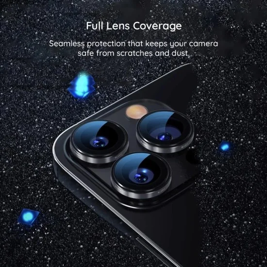 Протектор за камера за iPhone 18 Pro - Integrated Metal Camera Lens Protector - Blueo - Черешов