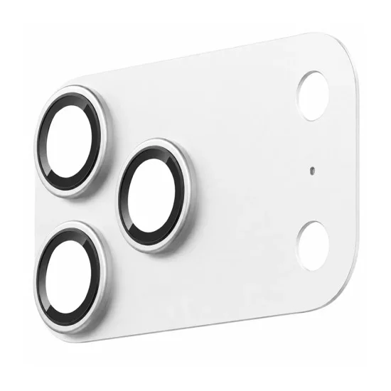 Протектор за камера за iPhone 18 Pro - Integrated Metal Camera Lens Protector - Blueo - Сребрист
