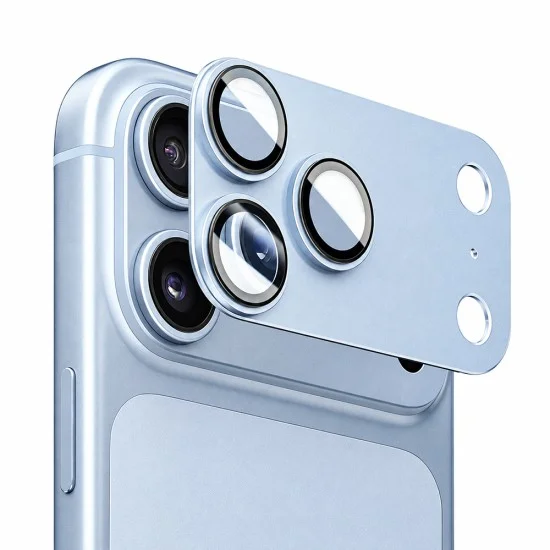 Протектор за камера за iPhone 18 Pro - Integrated Metal Camera Lens Protector - Blueo - Светло син