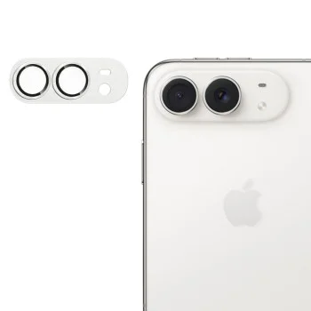 Протектор за камера за iPhone Duo Full Camera Glass - Techsuit - Звезднобял