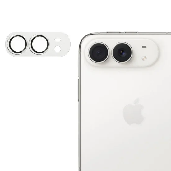 Протектор за камера за iPhone Duo Full Camera Glass - Techsuit - Звезднобял
