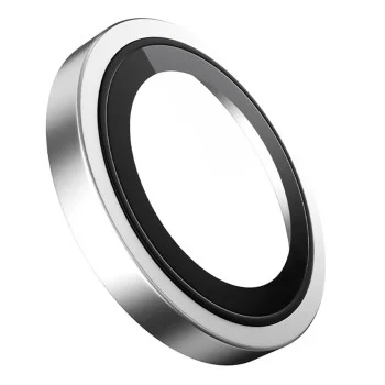 Протектор за камера за iPhone Duo - Original Metal Frame Lens Glass - Blueo - Сребрист