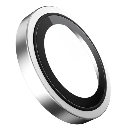 Протектор за камера за iPhone Duo - Original Metal Frame Lens Glass - Blueo - Сребрист