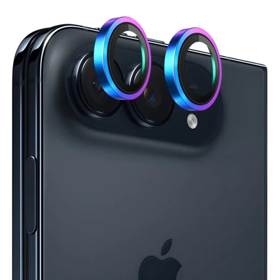 Протектор за камера за iPhone Duo - Original Metal Frame Lens Glass - Blueo - Цветен