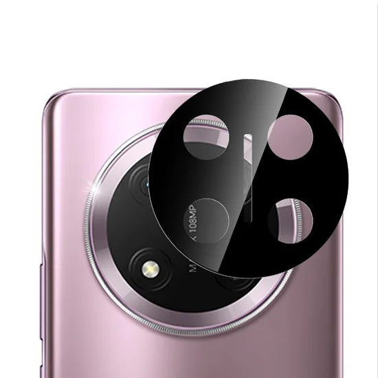 Протектор на камерата за Honor Magic7 Lite / X9c - Пълно стъкло на камерата - Черно