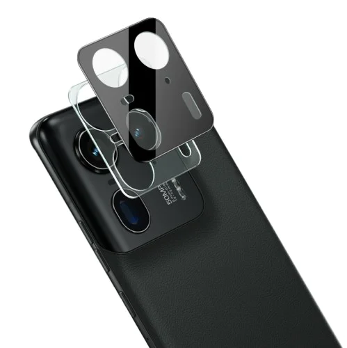 Протектор на камерата за Motorola Edge 50 Ultra - Пълно стъкло на камерата - Черен