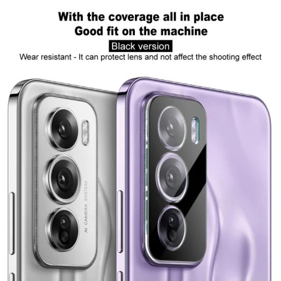 Протектор на камерата за Motorola Edge 50 Ultra - Пълно стъкло на камерата - Черен