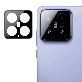 Протектор на камерата за Xiaomi 15 - Пълно стъкло на камерата - Черен