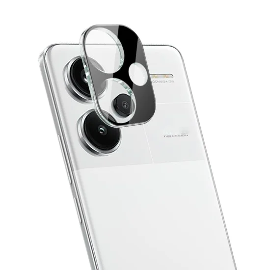 Протектор на камерата за Xiaomi Redmi Note 13 Pro+ 5G - Пълно стъкло на камерата - Черен