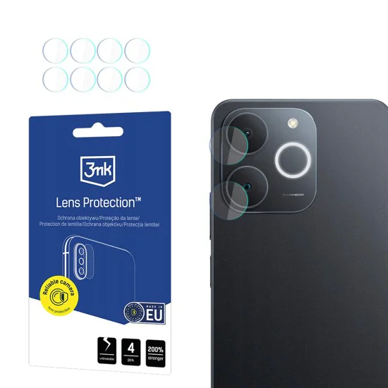 Протектори за камера за Realme Note 70T - 3mk Lens Protection (4 броя) - Прозрачни