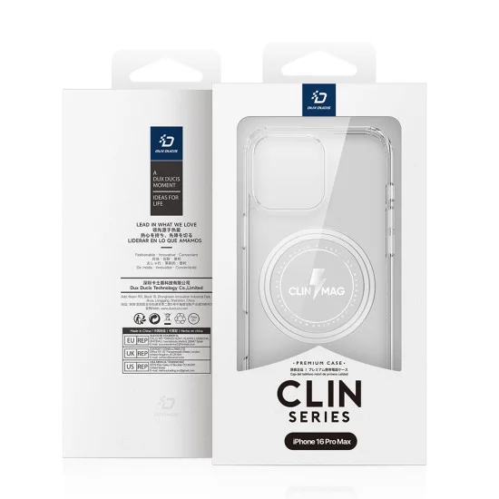 Прозрачен калъф Dux Ducis Clin MagSafe Series - iPhone 16 Pro Max - Прозрачен