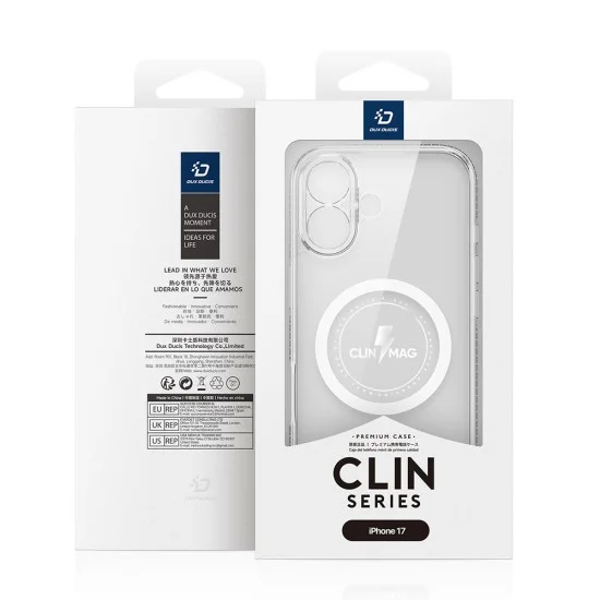 Прозрачен калъф Dux Ducis - Clin MagSafe Series - iPhone 17 - Прозрачен