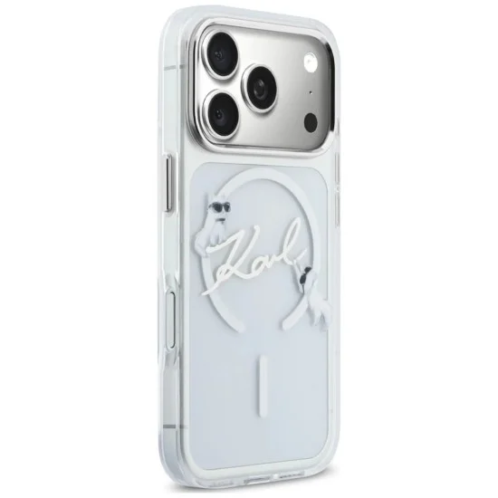 Karl Lagerfeld - IML Choupette and Karl Script Logo MagSafe (KLHMP18L5HKSCAH) - iPhone 18 Pro / iPhone 17 Pro - Transparent