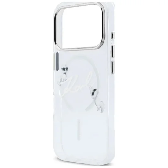 Karl Lagerfeld - IML Choupette and Karl Script Logo MagSafe (KLHMP18L5HKSCAH) - iPhone 18 Pro / iPhone 17 Pro - Transparent