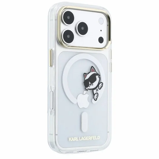 Прозрачен калъф Karl Lagerfeld - IML Peekaboo Print and Metal Frame MagSafe (KLHMP18L6HCPSCT) - iPhone 18 Pro / iPhone 17 Pro - Прозрачен