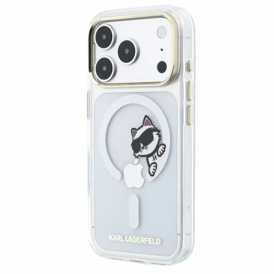 Прозрачен калъф Karl Lagerfeld - IML Peekaboo Print and Metal Frame MagSafe (KLHMP18L6HCPSCT) - iPhone 18 Pro / iPhone 17 Pro - Прозрачен
