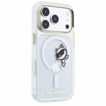 Прозрачен калъф Karl Lagerfeld - IML Peekaboo Print and Metal Frame MagSafe (KLHMP18X6HCPSCT) - iPhone 18 Pro Max / iPhone 17 Pro Max - Прозрачен