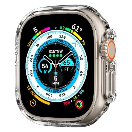 Прозрачен калъф Spigen - Thin Fit (ACS05917) - Apple Watch Ultra 4 / 3 / 2 / 1 (49mm) - Прозрачен