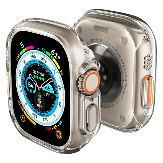 Прозрачен калъф Spigen - Thin Fit (ACS05917) - Apple Watch Ultra 4 / 3 / 2 / 1 (49mm) - Прозрачен