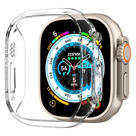 Прозрачен калъф Spigen - Thin Fit (ACS05917) - Apple Watch Ultra 4 / 3 / 2 / 1 (49mm) - Прозрачен