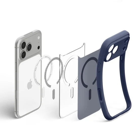 Прозрачен калъф Spigen Ultra Hybrid MagSafe (ACS11931) - iPhone 18 Pro / iPhone 17 Pro - Син