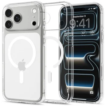 Прозрачен калъф Spigen Ultra Hybrid MagSafe (ACS12118) - iPhone 18 Pro Max / iPhone 17 Pro Max - Бял