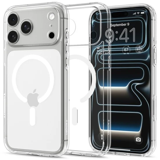 Прозрачен калъф Spigen Ultra Hybrid MagSafe (ACS12118) - iPhone 18 Pro Max / iPhone 17 Pro Max - Бял