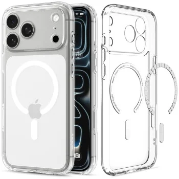 Прозрачен калъф Spigen Ultra Hybrid MagSafe (ACS12118) - iPhone 18 Pro Max / iPhone 17 Pro Max - Бял