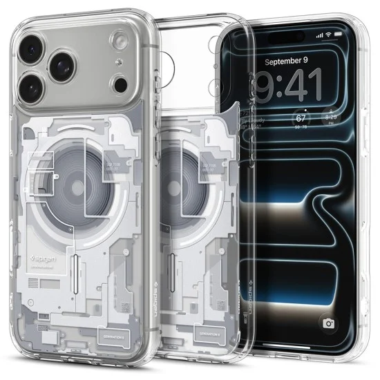 Прозрачен калъф Spigen Ultra Hybrid MagSafe (ACS12126) - iPhone 18 Pro Max / iPhone 17 Pro Max - Бял