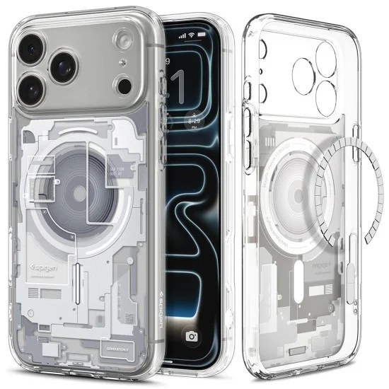 Прозрачен калъф Spigen Ultra Hybrid MagSafe (ACS12126) - iPhone 18 Pro Max / iPhone 17 Pro Max - Бял