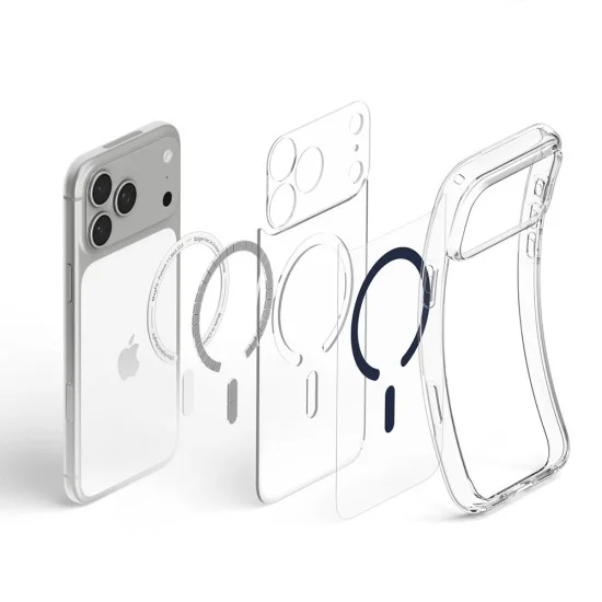Прозрачен калъф Spigen Ultra Hybrid MagSafe (ACS12158) - iPhone 18 Pro / iPhone 17 Pro - Син