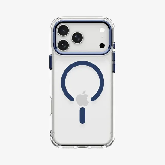 Прозрачен калъф Spigen Ultra Hybrid Optik S MagSafe (ACS11909) - iPhone 18 Pro Max / iPhone 17 Pro Max - Син
