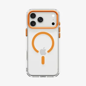 Прозрачен калъф Spigen Ultra Hybrid Optik S MagSafe (ACS11910) - iPhone 18 Pro Max / iPhone 17 Pro Max - Оранжев