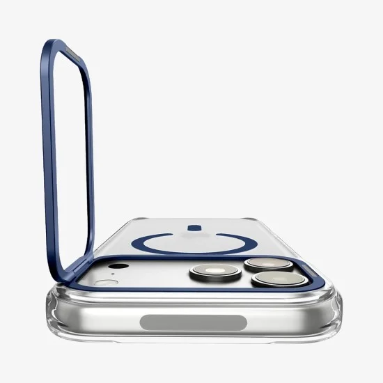 Прозрачен калъф Spigen Ultra Hybrid Optik S MagSafe (ACS11922) - iPhone 18 Pro / iPhone 17 Pro - Син
