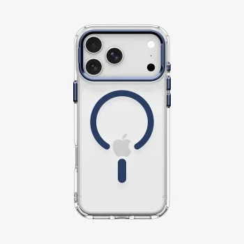 Прозрачен калъф Spigen Ultra Hybrid Optik S MagSafe (ACS11922) - iPhone 18 Pro / iPhone 17 Pro - Син