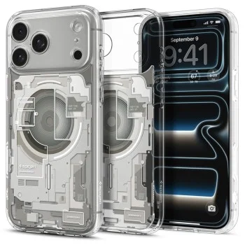 Прозрачен калъф Spigen Ultra Hybrid Zero One MagSafe (ACS12164) - iPhone 18 Pro / iPhone 17 Pro - Сив