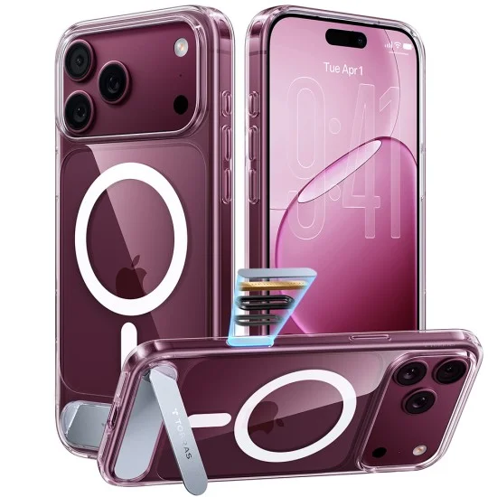 Прозрачен калъф Torras - Ostand L1 Guardian - iPhone 18 Pro / iPhone 17 Pro - Прозрачен