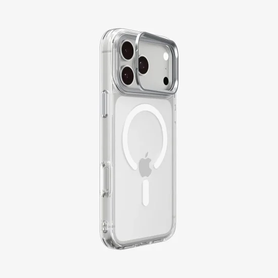 Прозрачен калъф Spigen Ultra Hybrid Optik S MagSafe (ACS11921) - iPhone 18 Pro / iPhone 17 Pro - Сребрист