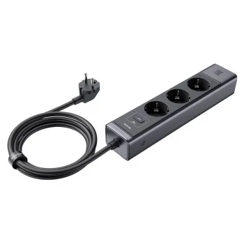 Разклонител 6 в 1 Mcdodo Super Cube Series (CH-0620) - Schuko, 2x Type-C, USB-A, 30W, GaN технология - Черен