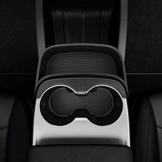 Разширение за централна конзола Spigen Car Center Console Extender (ACP11170) - за Tesla Model Y Standard (2026), противоплъзгаща вътрешност, сигурно захващане - Черен