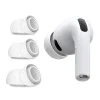 Резервни тапи за Apple AirPods Pro 3 - Techsuit AirVibe (ET2) - Премиум силикон (XS, S, L), 3 чифта - Бял
