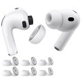 Резервни тапи за Apple AirPods Pro 3 - Techsuit AirVibe (ET2) - Премиум силикон (XS, S, L), 3 чифта - Бял