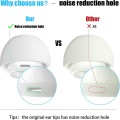Резервни тапи за Apple AirPods Pro 3 - Techsuit AirVibe (ET2) - Премиум силикон (XS, S, L), 3 чифта - Бял