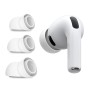 Резервни тапи за Apple AirPods Pro 3 - Techsuit AirVibe (ET2) - Премиум силикон (XS, S, L), 3 чифта - Бял