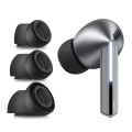 Резервни тапи за Samsung Galaxy Buds 3 Pro - Techsuit AirVibe (ET3) - Премиум силикон (S, M, L), 3 чифта - Бял