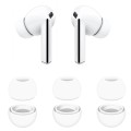 Резервни тапи за Samsung Galaxy Buds 3 Pro - Techsuit AirVibe (ET3) - Премиум силикон (S, M, L), 3 чифта - Бял